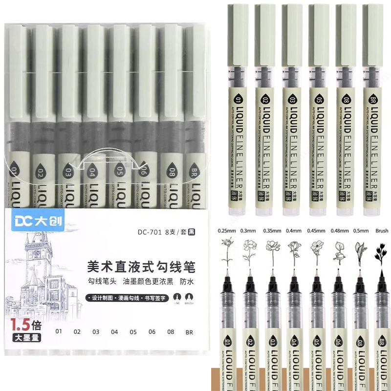 12 Tibs Black Pen Fine Line Sk - Correction Pen Fine のレビューと価格