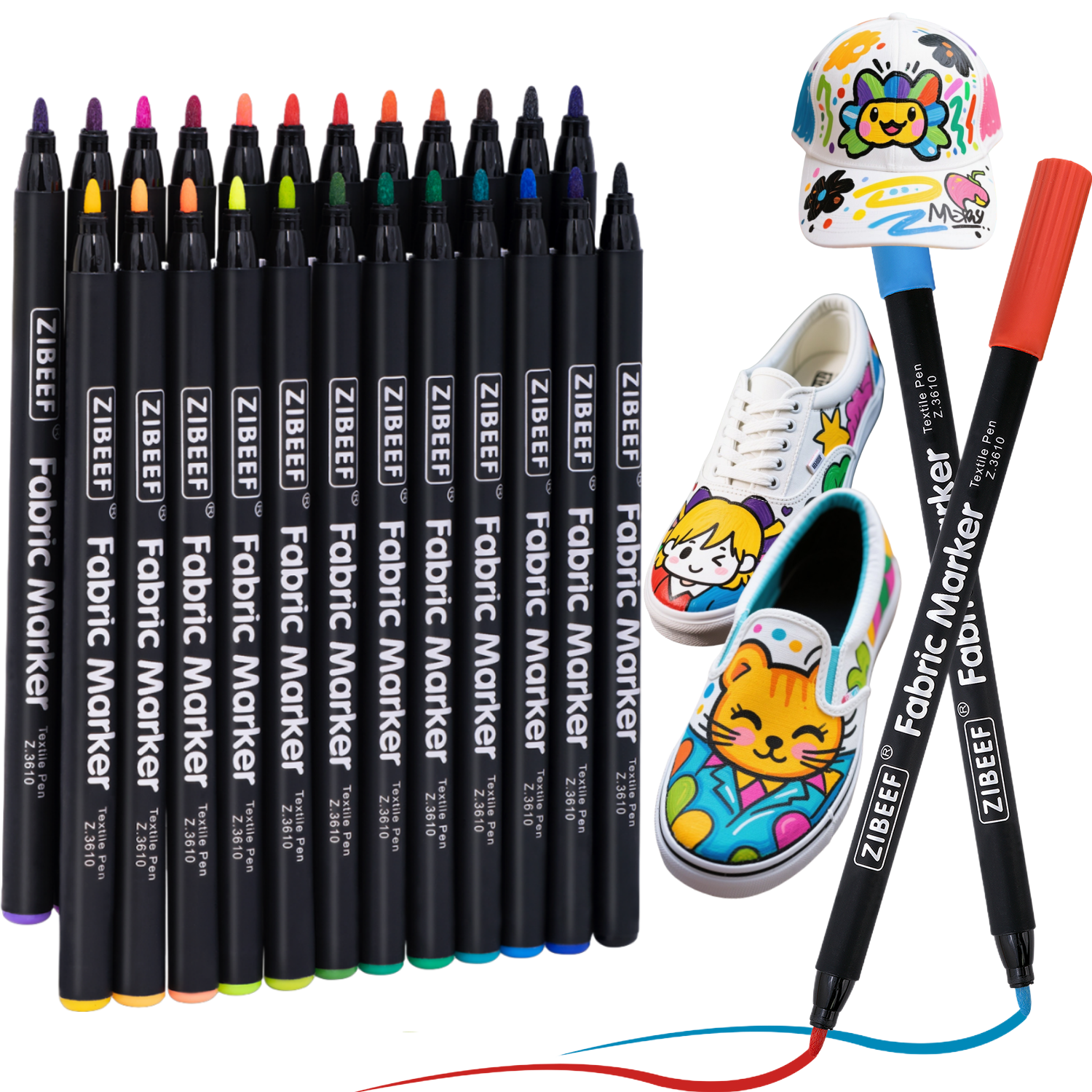 12/24 Color Fabric Markers-Fin - Correction Pen Fine のレビューと価格