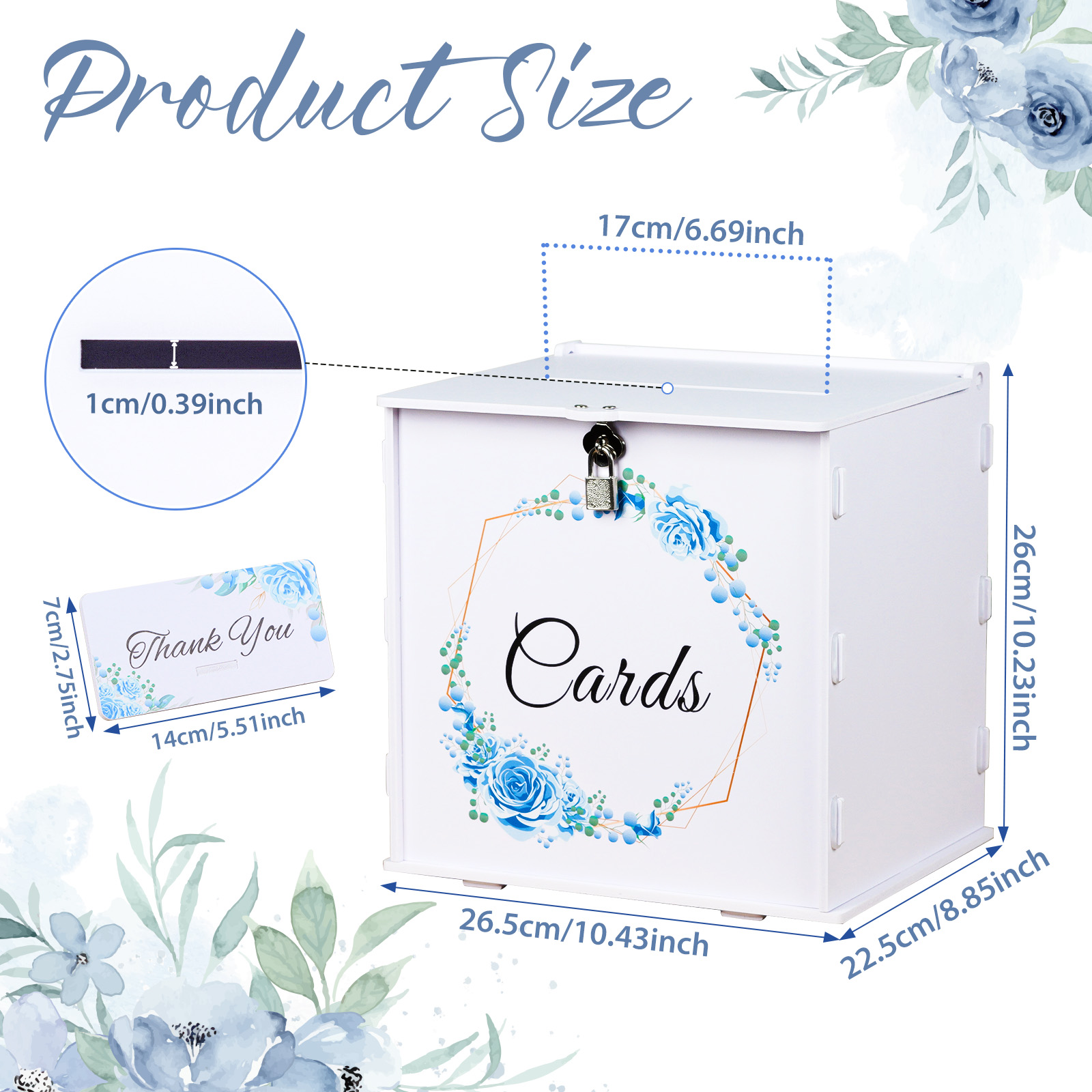 White Wedding Card Box with Lo - Card Index Box のレビューと価格