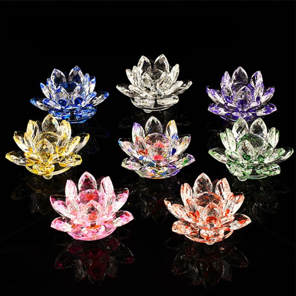 60-140mm Crystal Lotus Flower  - Paper Weight Crystal のレビューと価格