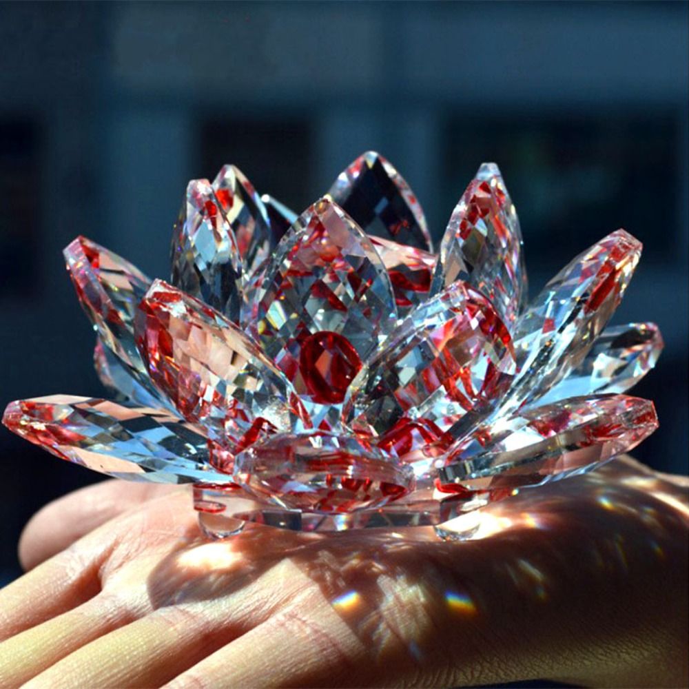 60-140mm Crystal Lotus Flower  - Paper Weight Crystal のレビューと価格