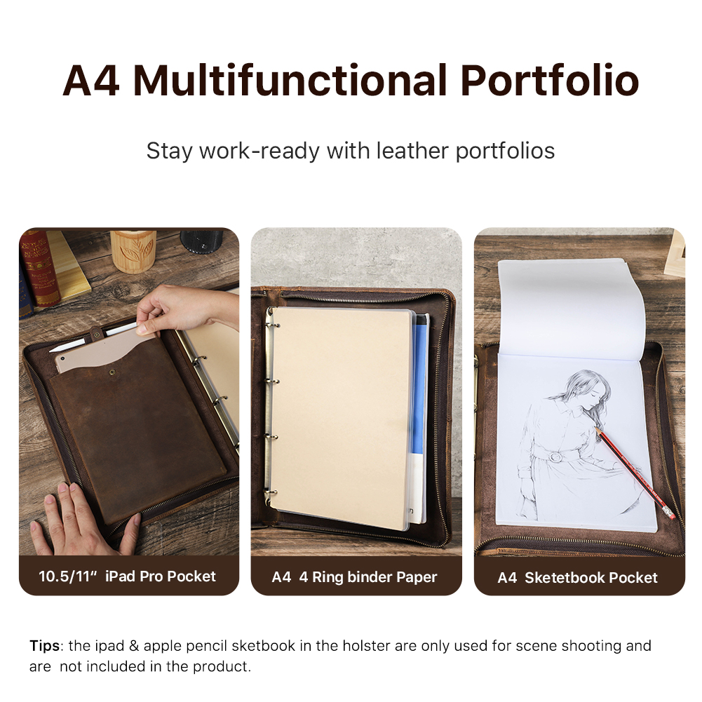 Luxury Retro A4 Cowhide Busine - Binder A4 Lever のレビューと価格