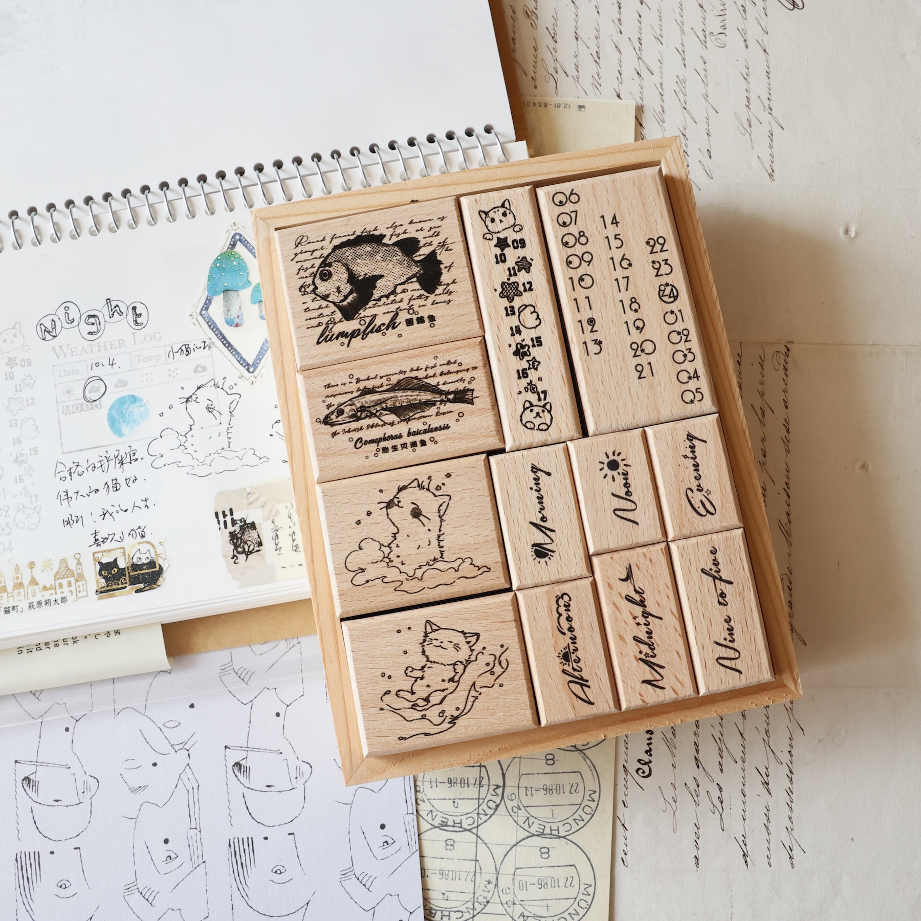 Two Raccoons Vintage Little Ca - Rubber Date Stamp のレビューと価格