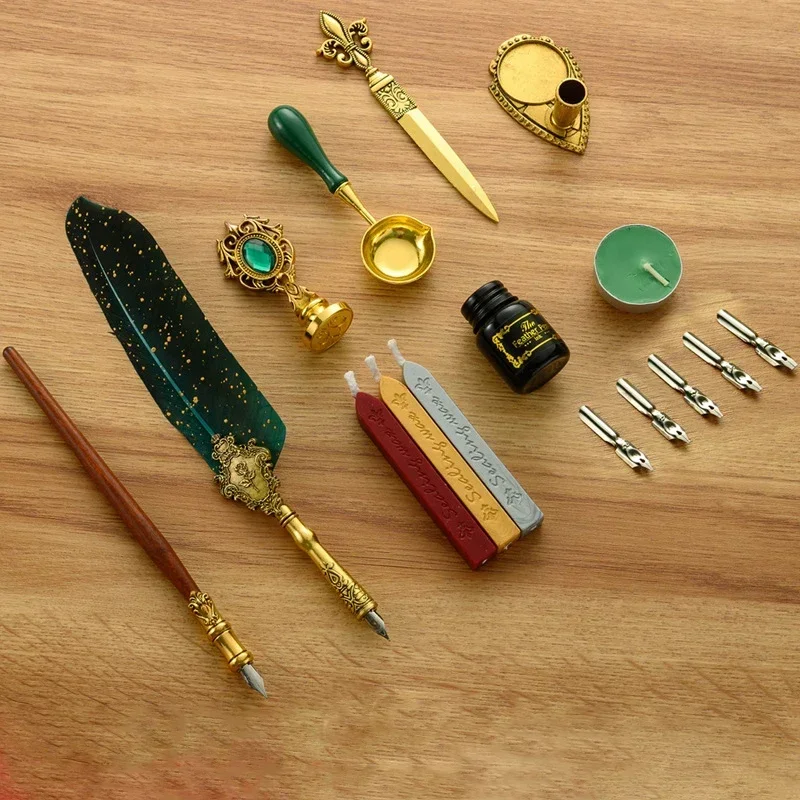Classic Calligraphy Feather Pe - Wax Seal Stamp Set のレビューと価格
