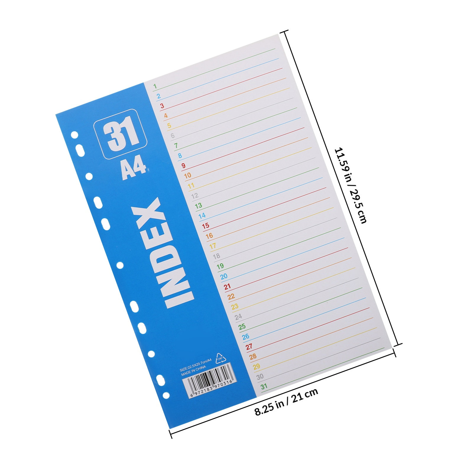 1Set A4 11-Hole PP Index Divid - Tab Divider A4 のレビューと価格