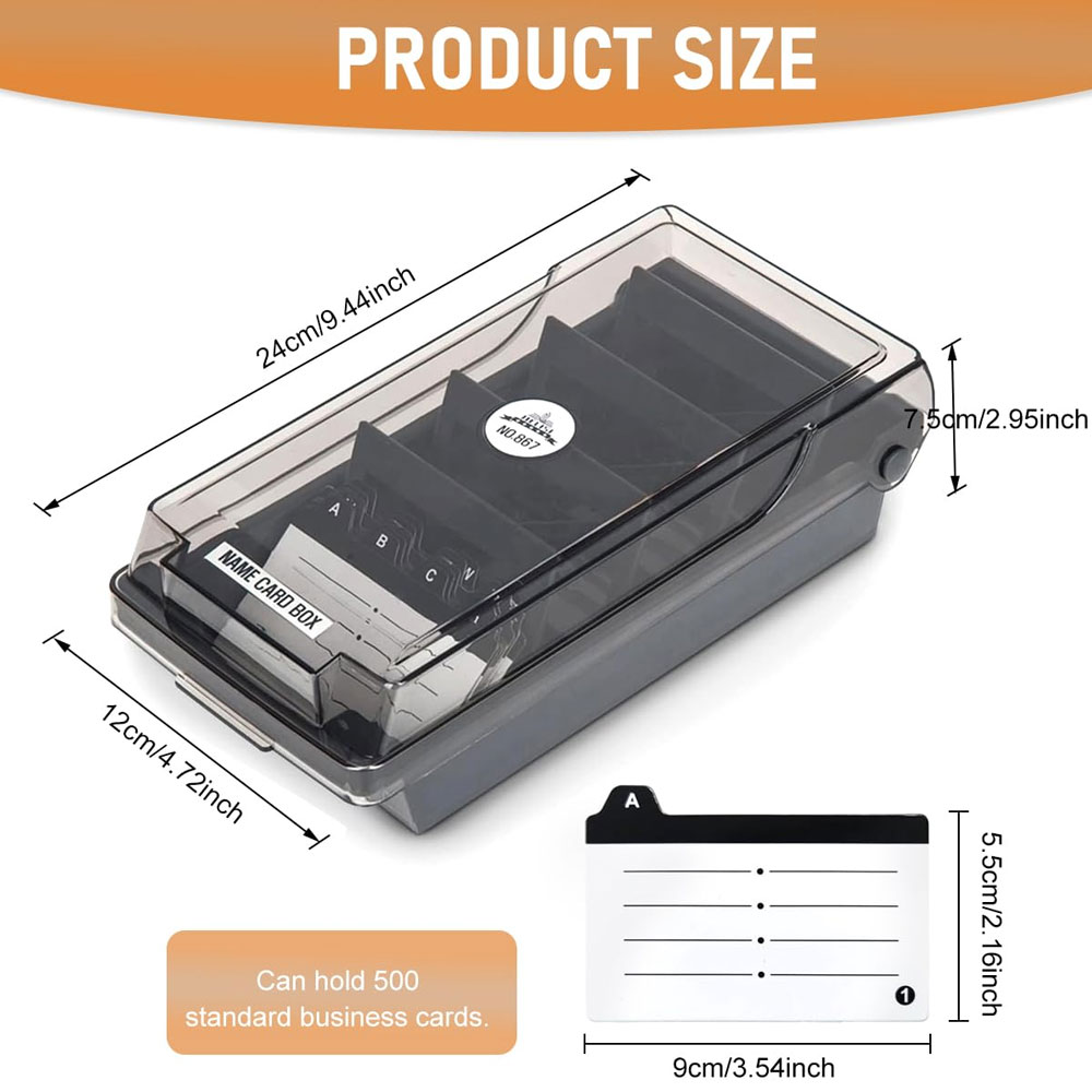 Desktop Business Card Box, Lar - Card Index Box のレビューと価格