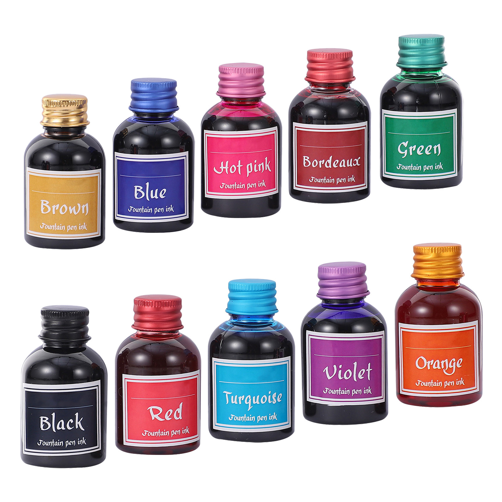 10 Bottles Fast-Drying Calligr - Fountain Pen Bottled Ink のレビューと価格