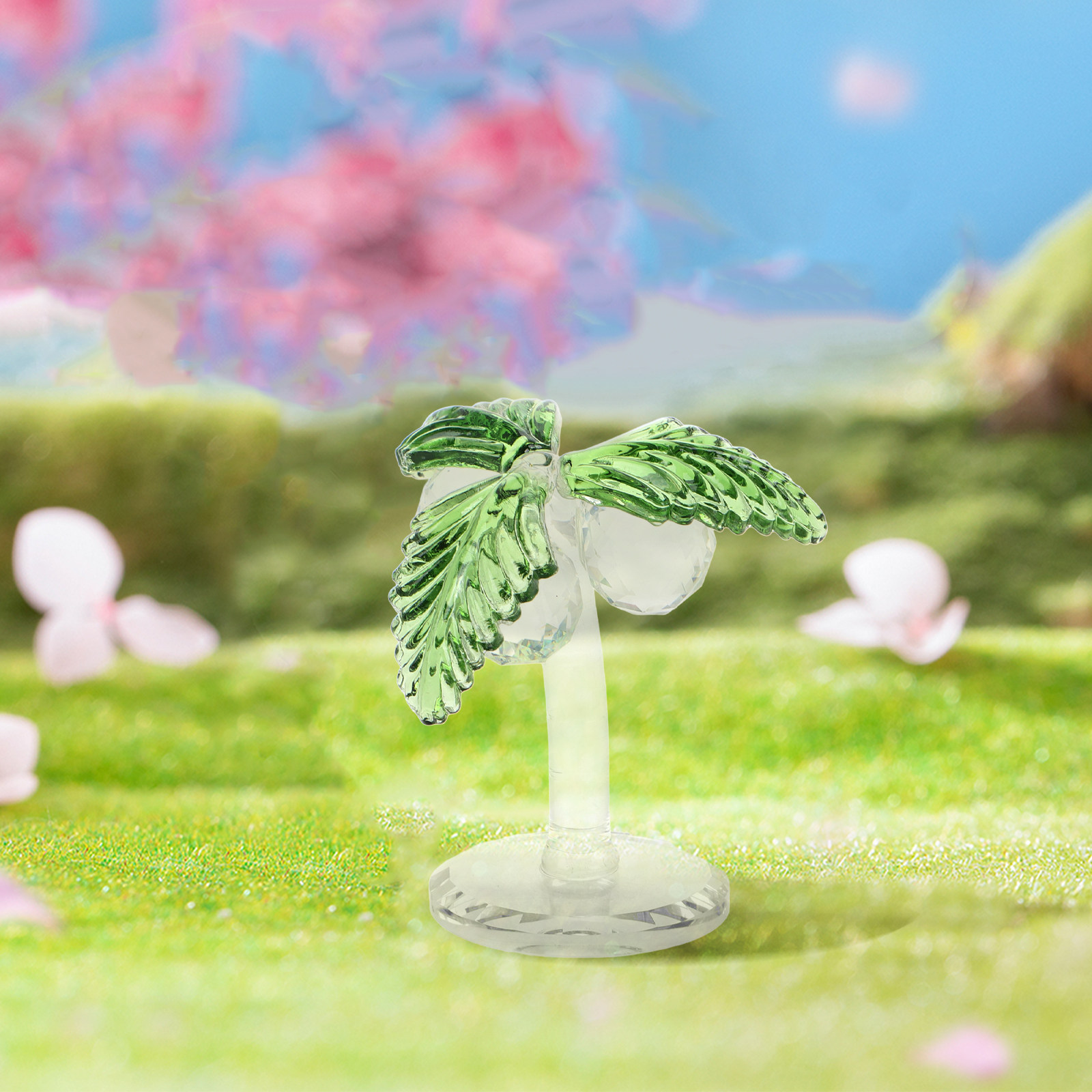 Crystal Palm Tree Glass Decor  - Paper Weight Crystal のレビューと価格