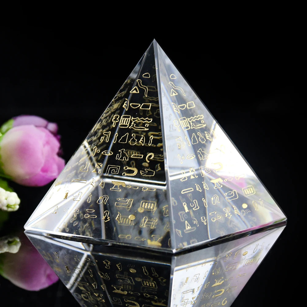 Egyptian Hieroglyph Crystal Py - Paper Weight Crystal のレビューと価格
