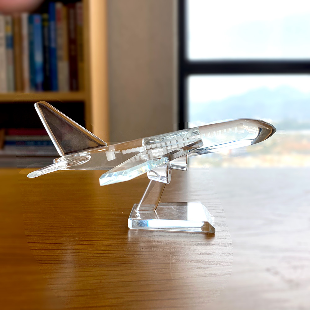 Clear Crystal Cute  Aircraft F - Paper Weight Crystal のレビューと価格