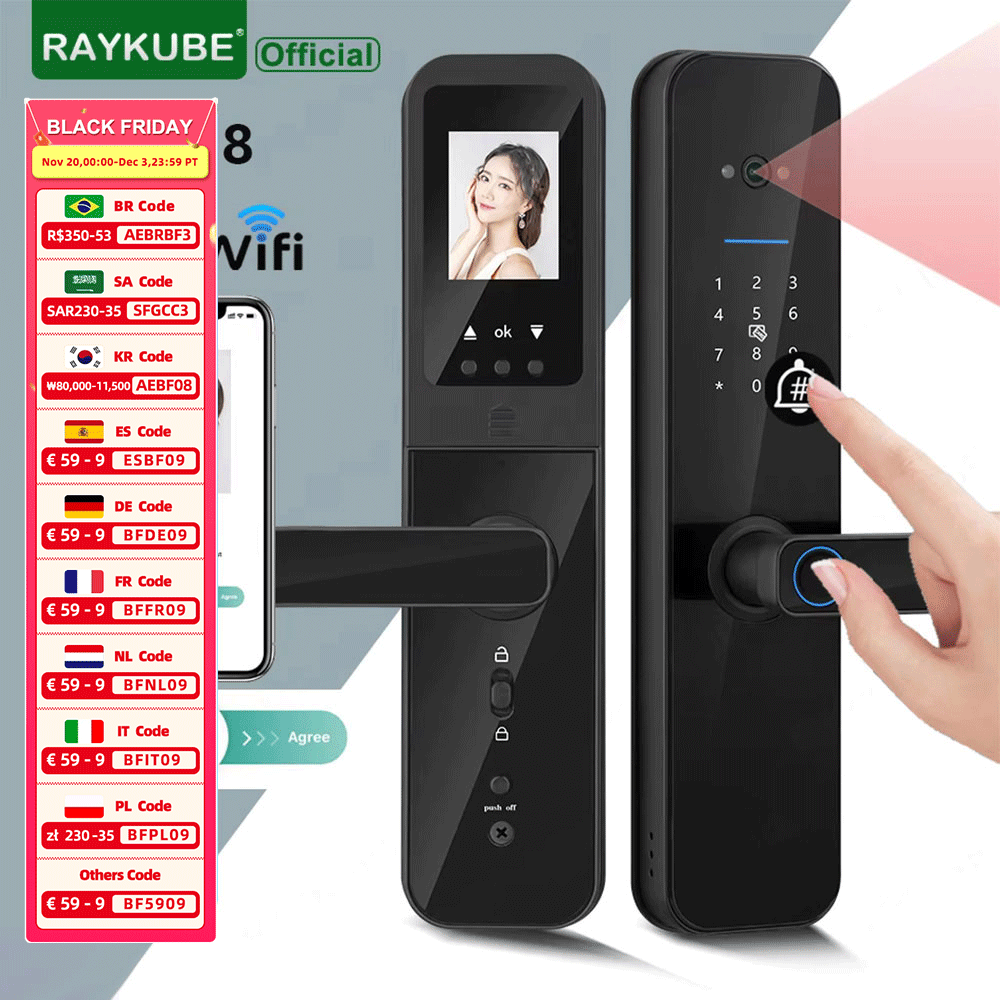 RAYKUBE F008 Tuya Wifi peephol - Letter Opener Brass のレビューと価格