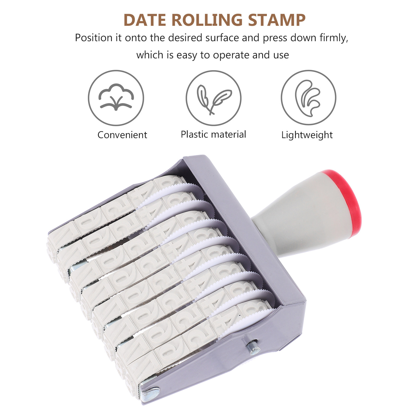 8 Digit Date Stamp Handheld Ro - Rubber Date Stamp のレビューと価格