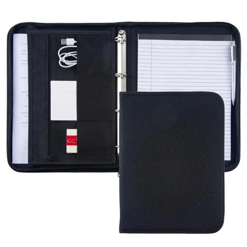 Large Black Business Portfolio - Binder A4 Lever のレビューと価格