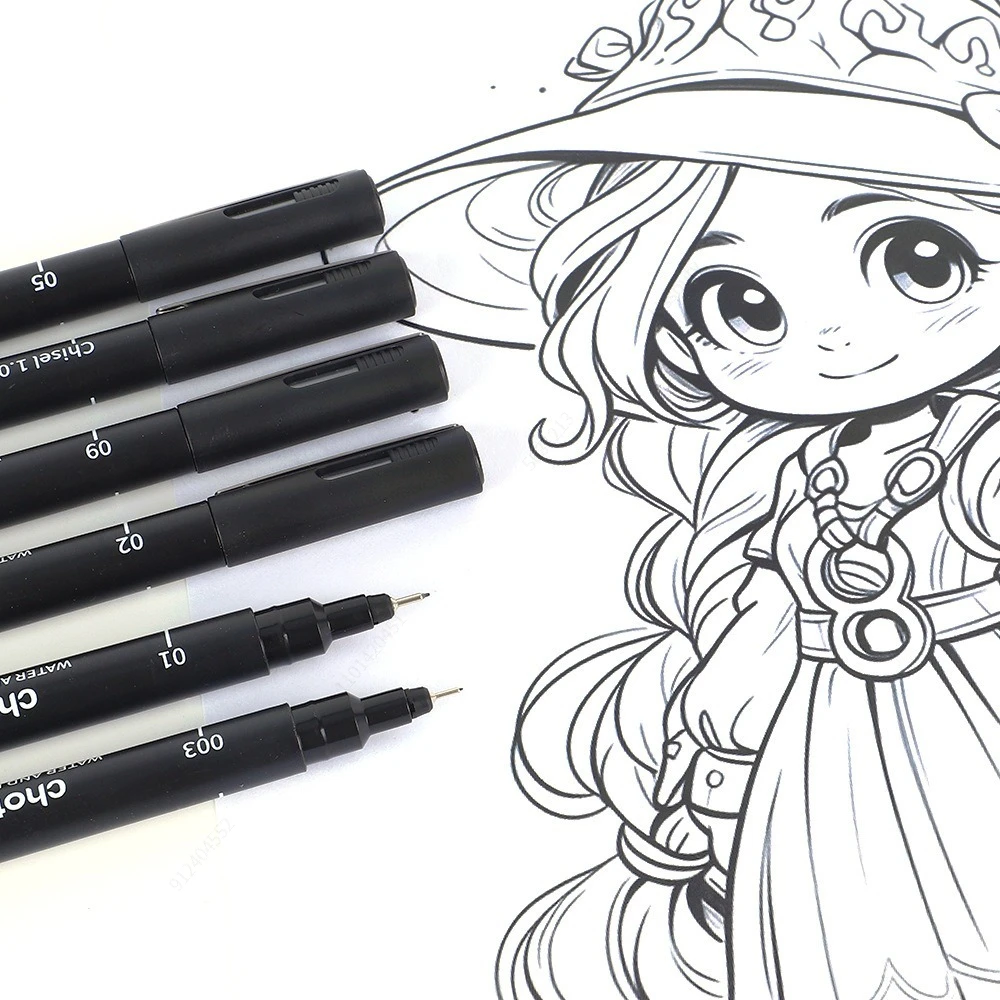 Black Micro Pens,15 Sizes,Wate - Correction Pen Fine のレビューと価格