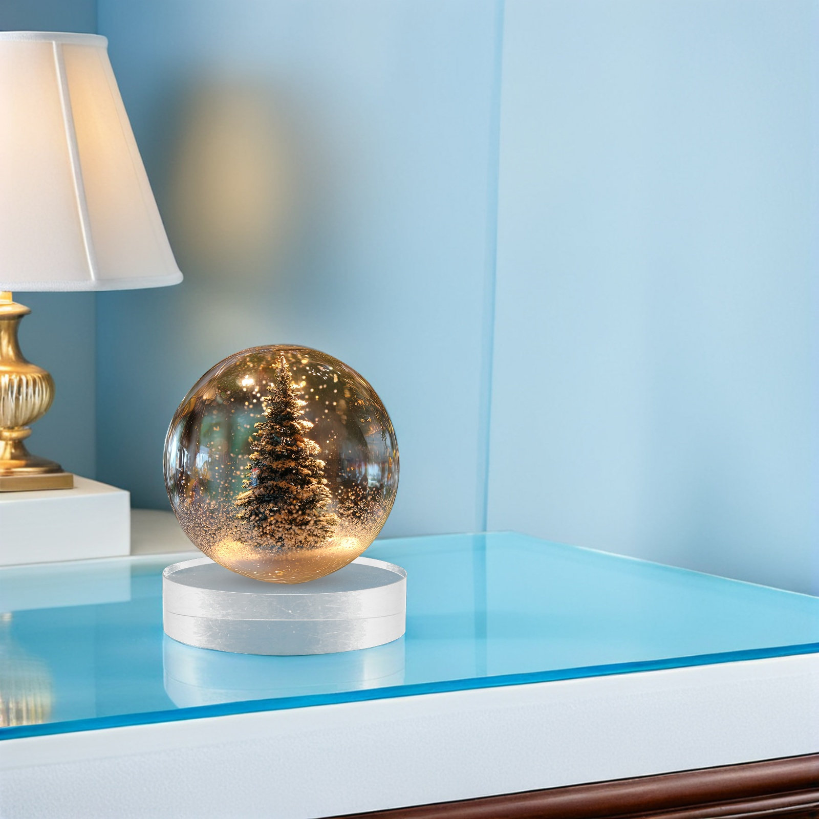 2Pcs Round Crystal Paperweight - Book Weight Glass のレビューと価格