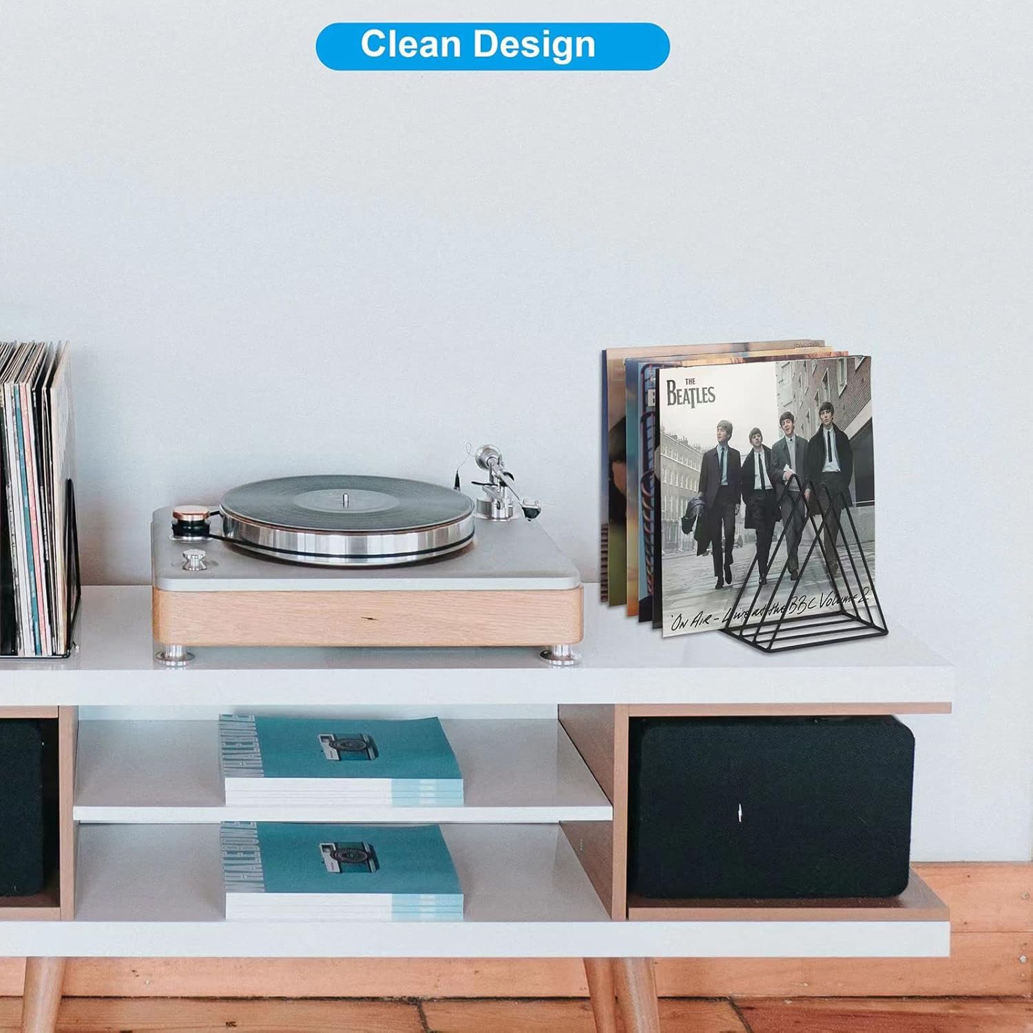9 Slot Vinyl Record Holder, Tr - Magazine Holder Rack のレビューと価格