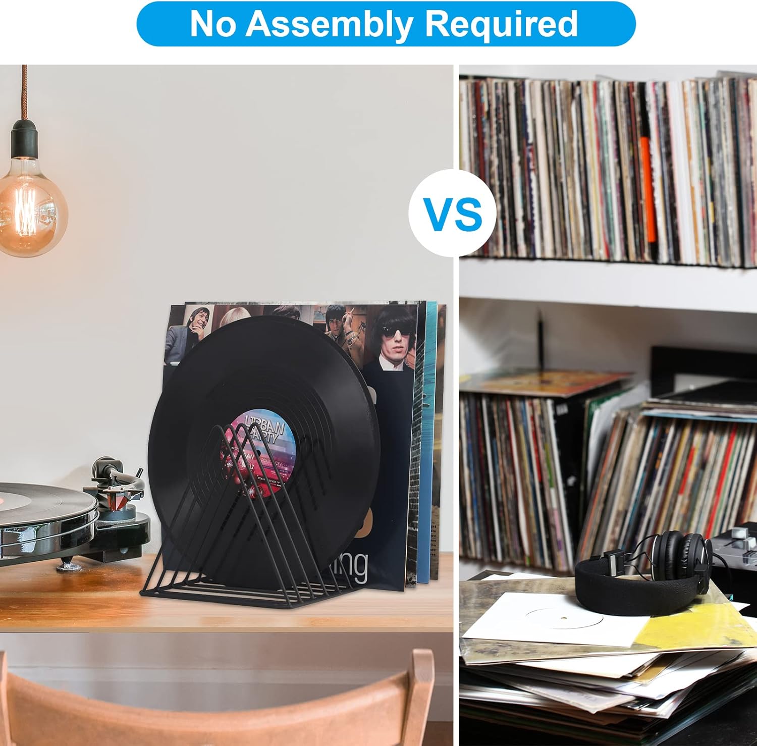 9 Slot Vinyl Record Holder, Tr - Magazine Holder Rack のレビューと価格