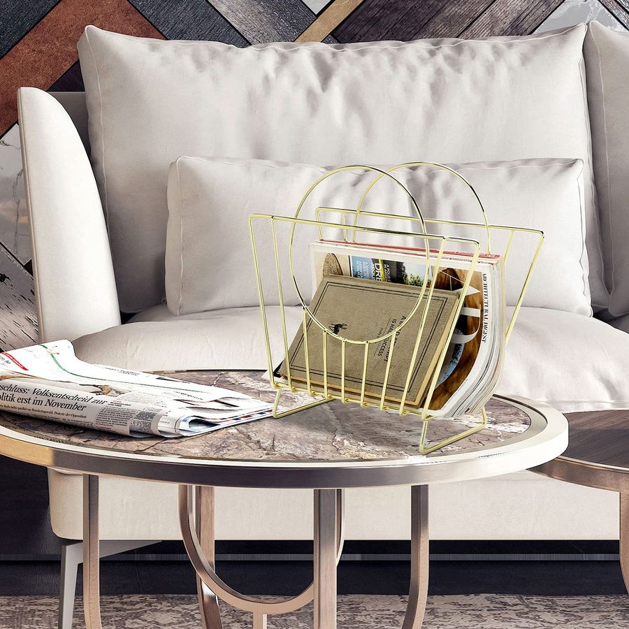 MidCentury Brass Plated Metal  - Magazine Holder Rack のレビューと価格