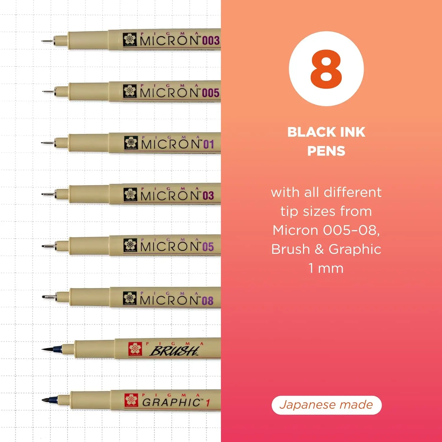 Fineliner Drawing Pens Set, 8  - Archive Box Set のレビューと価格