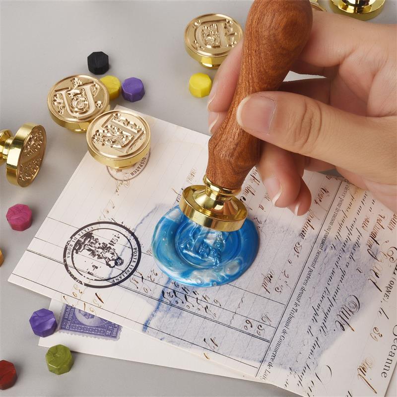 A-Z Vintage Sealed Wax Stamp H - Wax Seal Stamp Set のレビューと価格