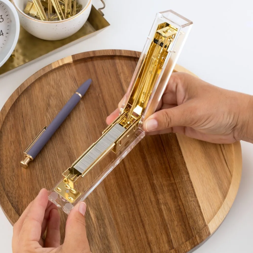 Compact Clear Acrylic Gold Sta - Stapler Half Strip のレビューと価格