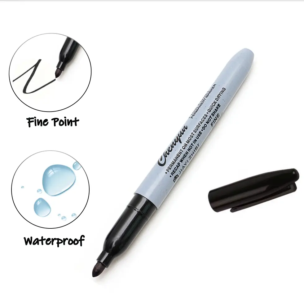12pcs Black Permanent Marker P - Correction Pen Fine のレビューと価格