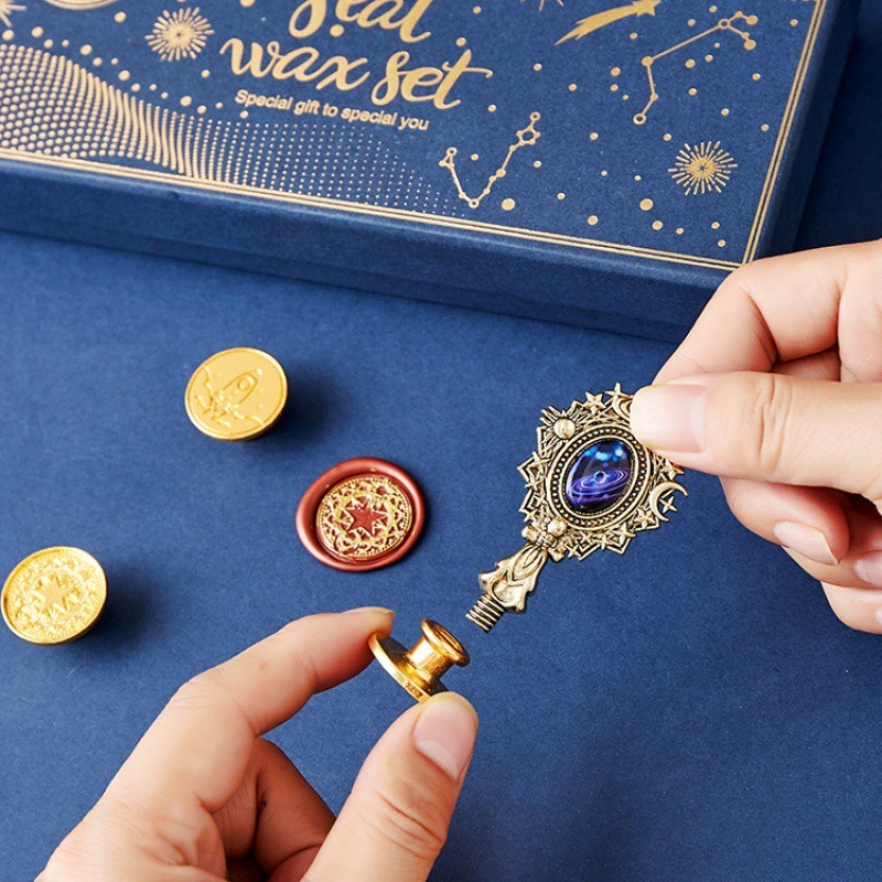 Starry Fire Lacquer Stamp Set  - Wax Seal Stamp Set のレビューと価格