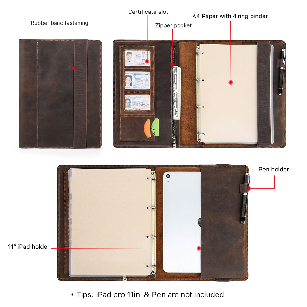 Luxury Retro Business A4 Noteb - Binder A4 Lever のレビューと価格